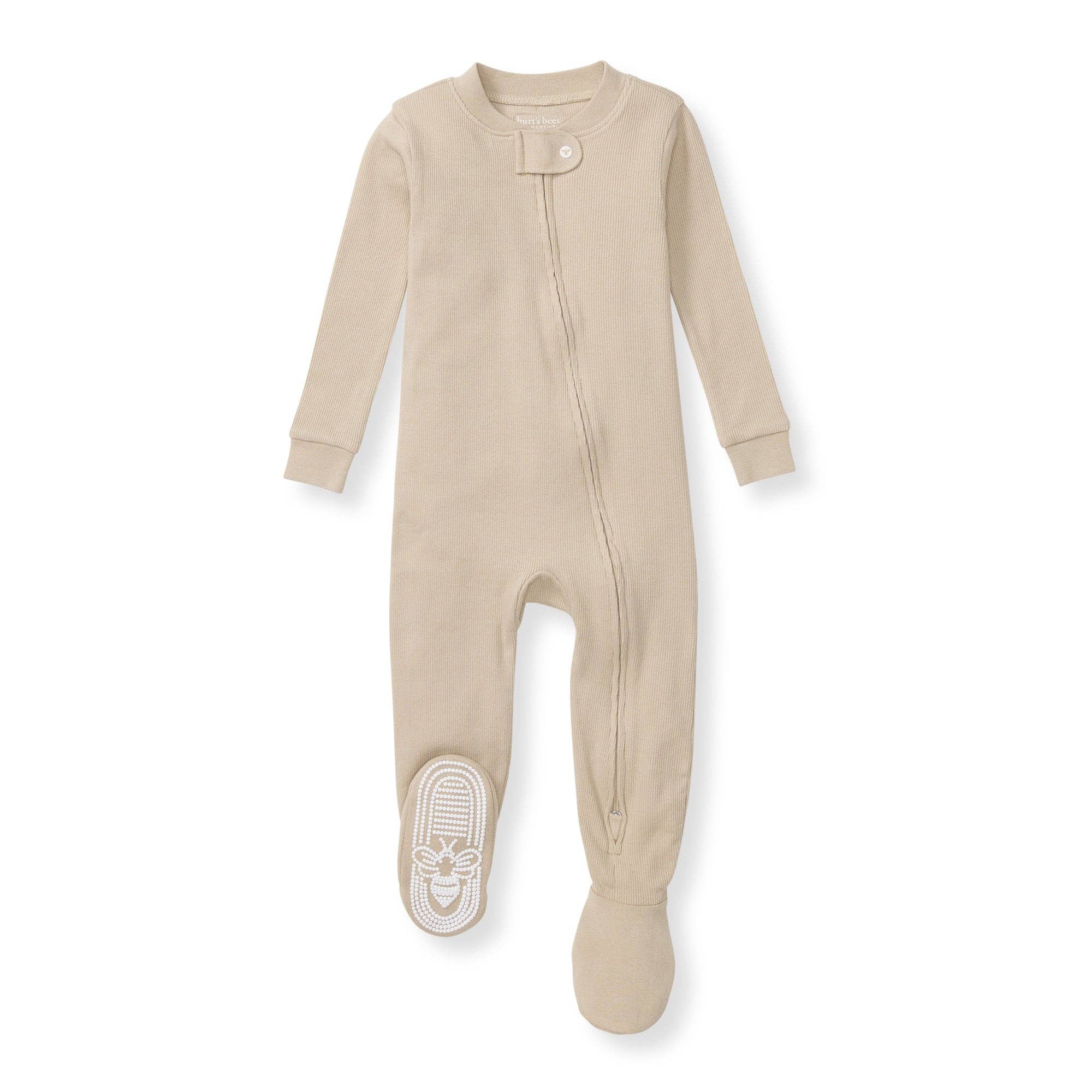 Solid Rib Organic Cotton Sleeper - Hummus
