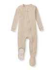 Solid Rib Organic Cotton Sleeper - Hummus