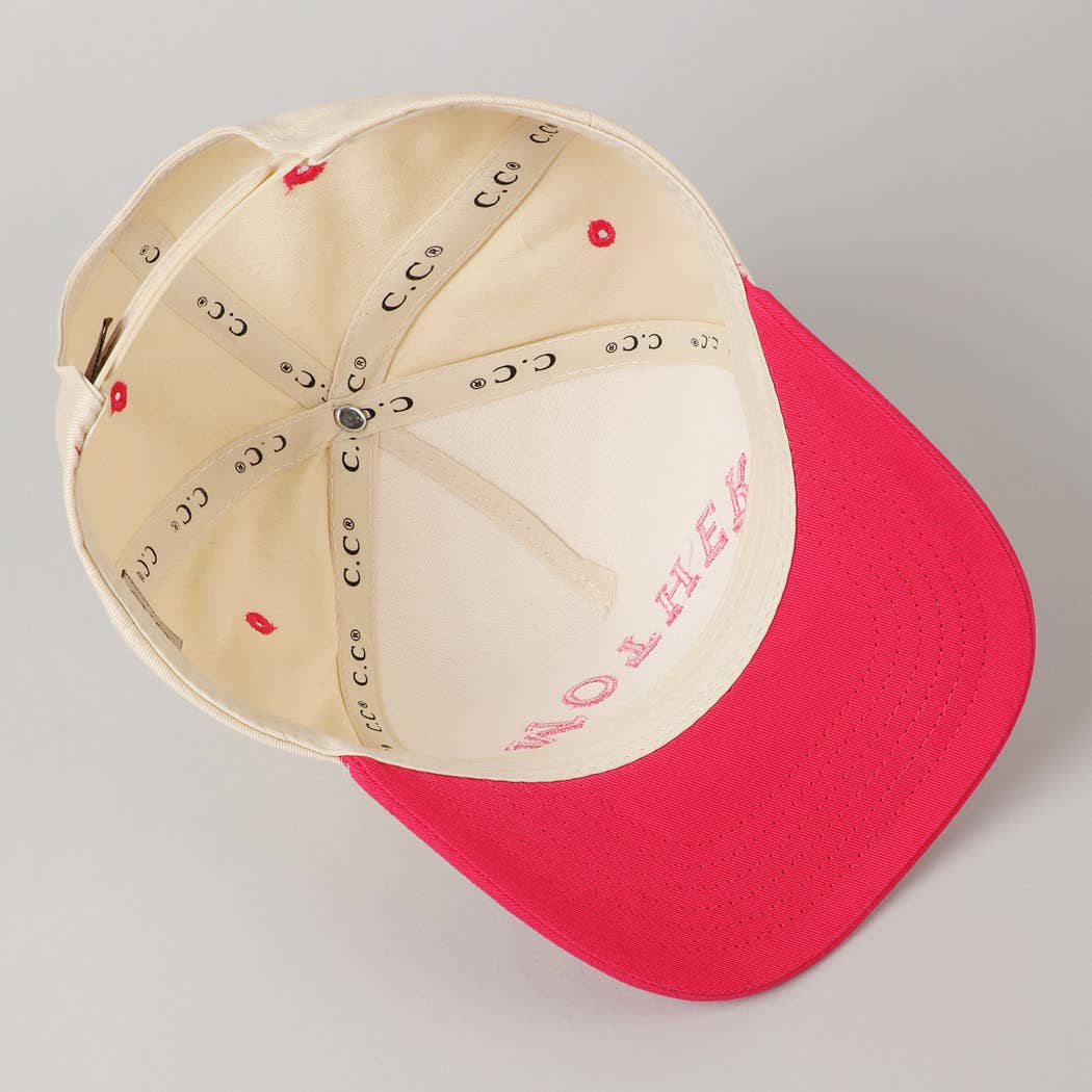 MOTHER Upside Down Lettering Embroidery Cap: Black / ONE SIZE