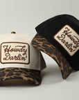 Howdy Darlin' Embroidered Leopard Brim Trucker Hat