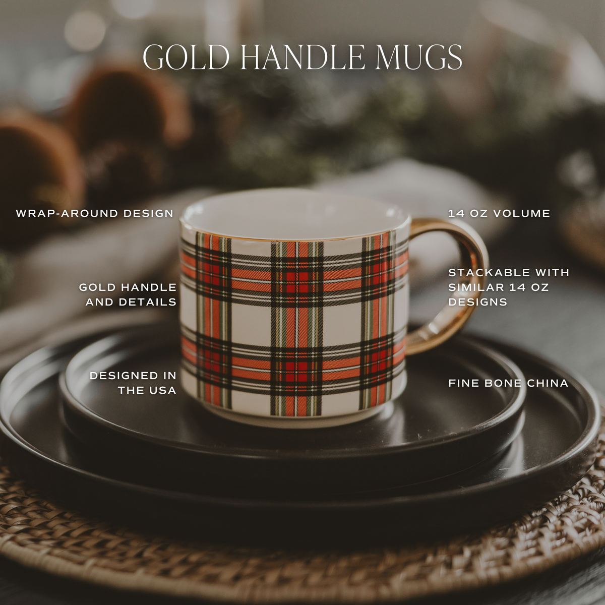 Green Plaid Coffee Mug - Christmas Decor &amp; Gifts