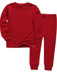 Bamboo Dark Red Long Sleeve PJs
