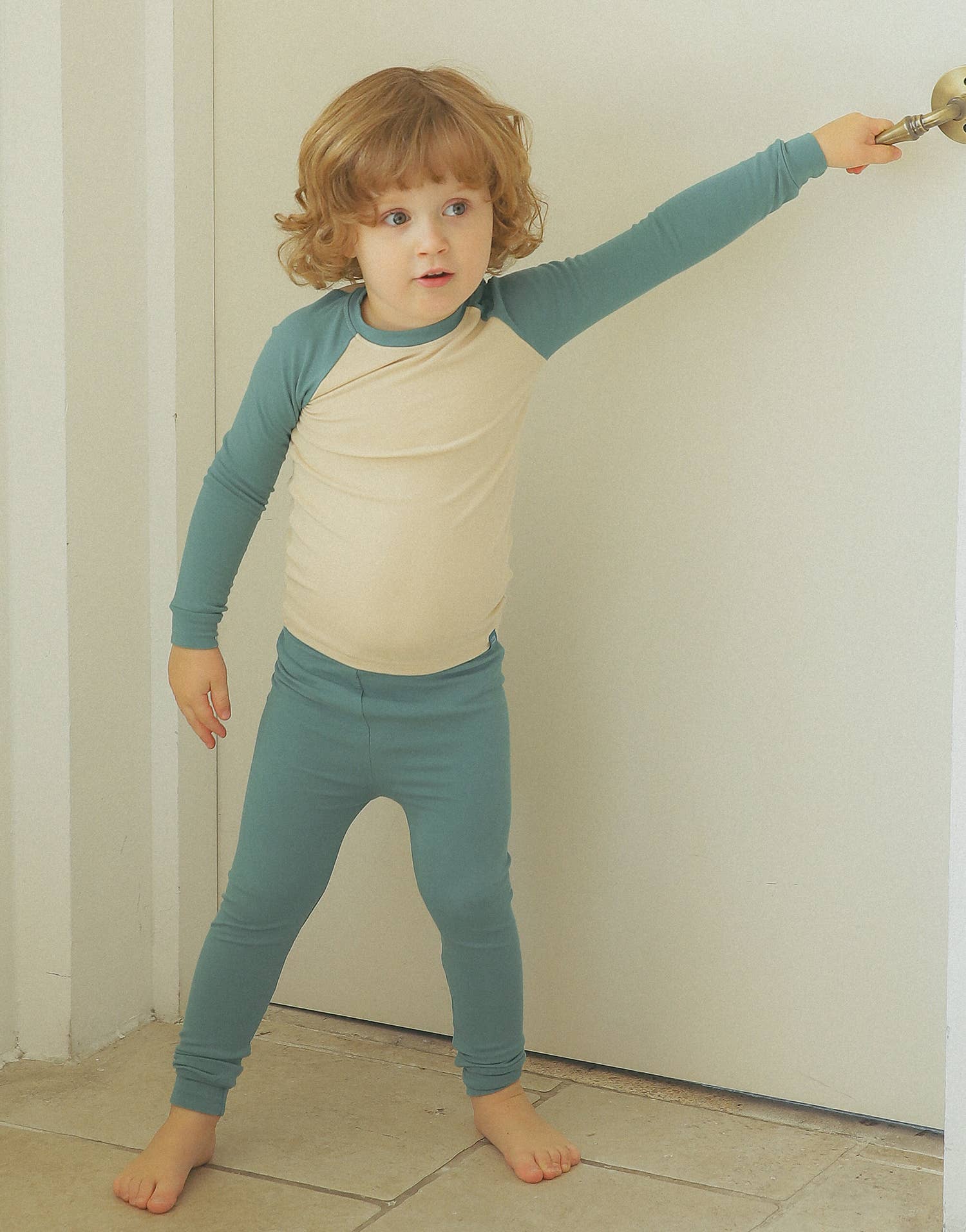 Modal Raglan Boys Girls  Long Sleeve PJs