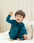 Daily Blue Green Cotton Long Sleeve PJs