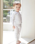 Daily Melange Grey Cotton Long Sleeve PJs