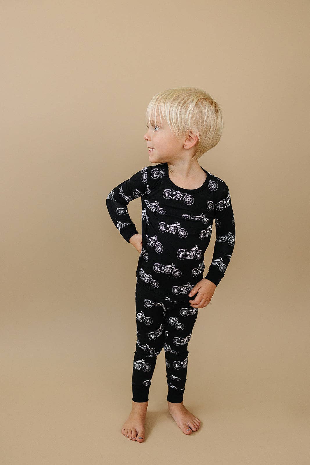 Bamboo Two Piece Set | Born to Ride Black