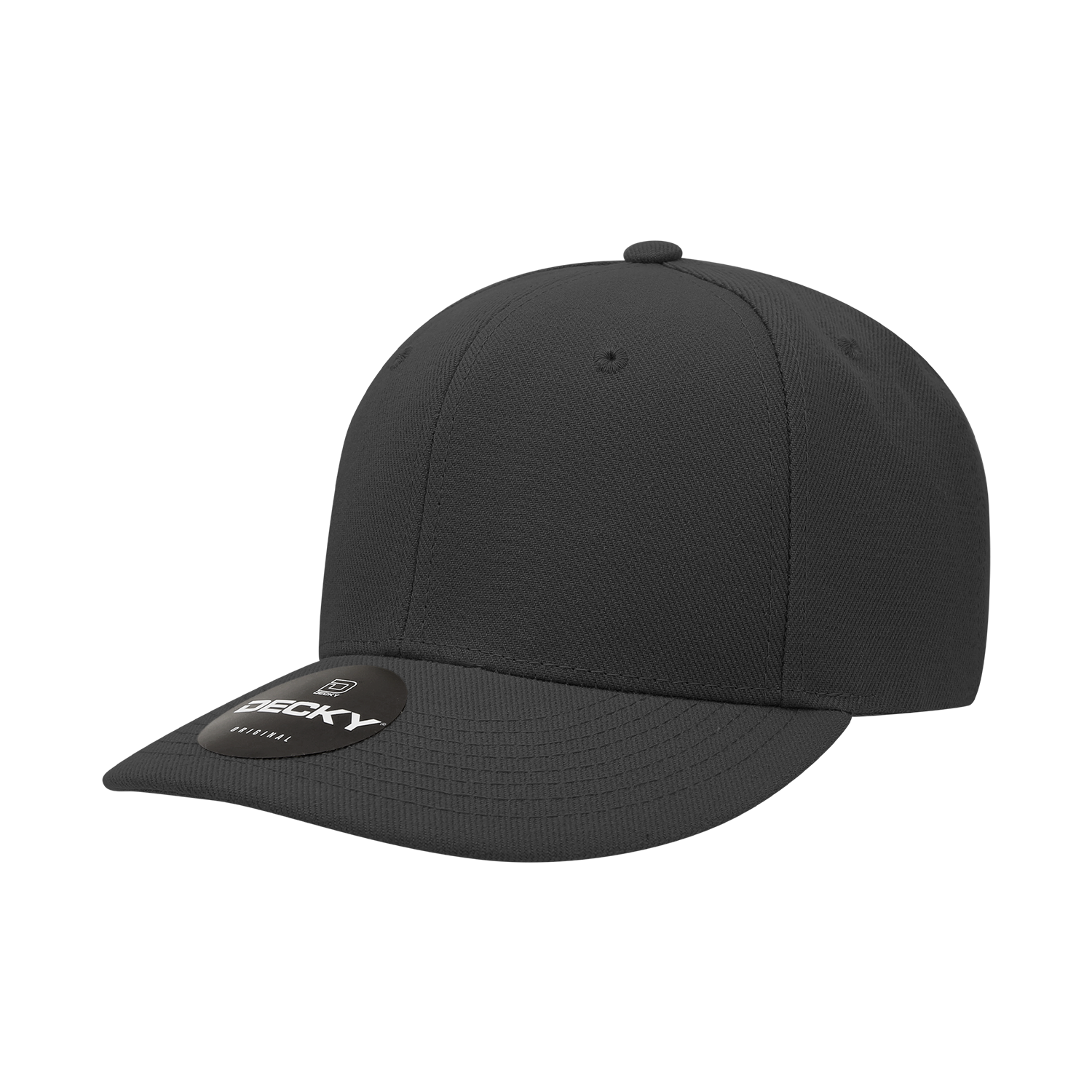 Decky 207 - Deluxe, Mid Pro Baseball Caps - 207: Black/Grey