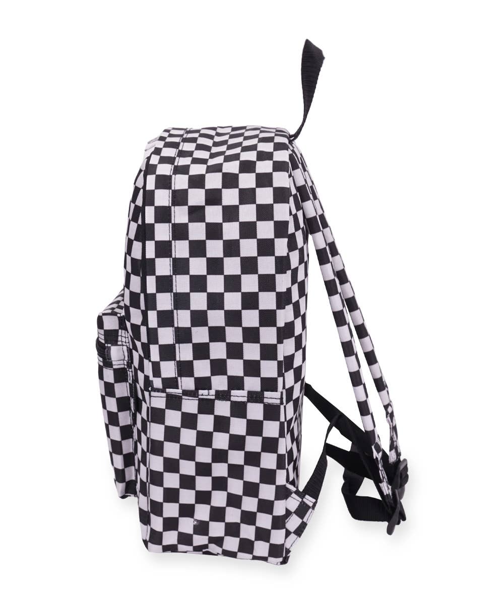 Checker Print Backpack