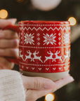 *NEW* Red Fair Isle Sweater Stoneware Coffee Mug - Gifts
