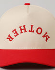MOTHER Upside Down Lettering Embroidery Cap: Black / ONE SIZE