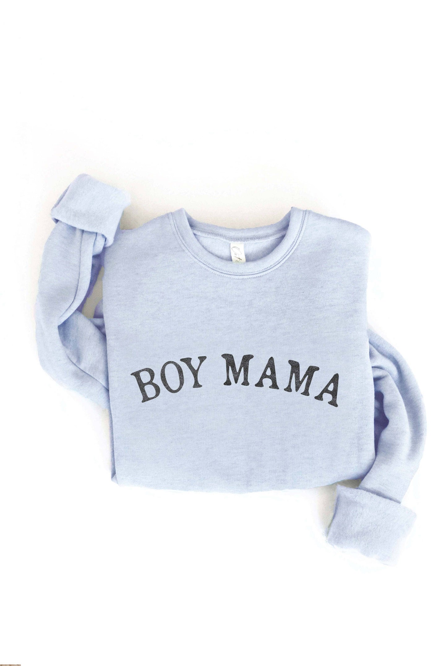 BOY MAMA Graphic Sweatshirt: S / HEATHER DUST