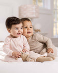 Solid Rib Organic Cotton Two-Piece Pajamas - Hummus