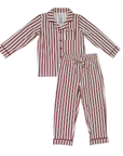 Red Stripe Collared Bamboo Set