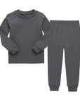 Daily Warm Grey Cotton Long Sleeve PJs