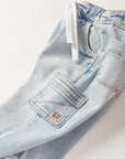Cargo Denim Jogger - Light Wash