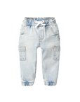 Cargo Denim Jogger - Light Wash