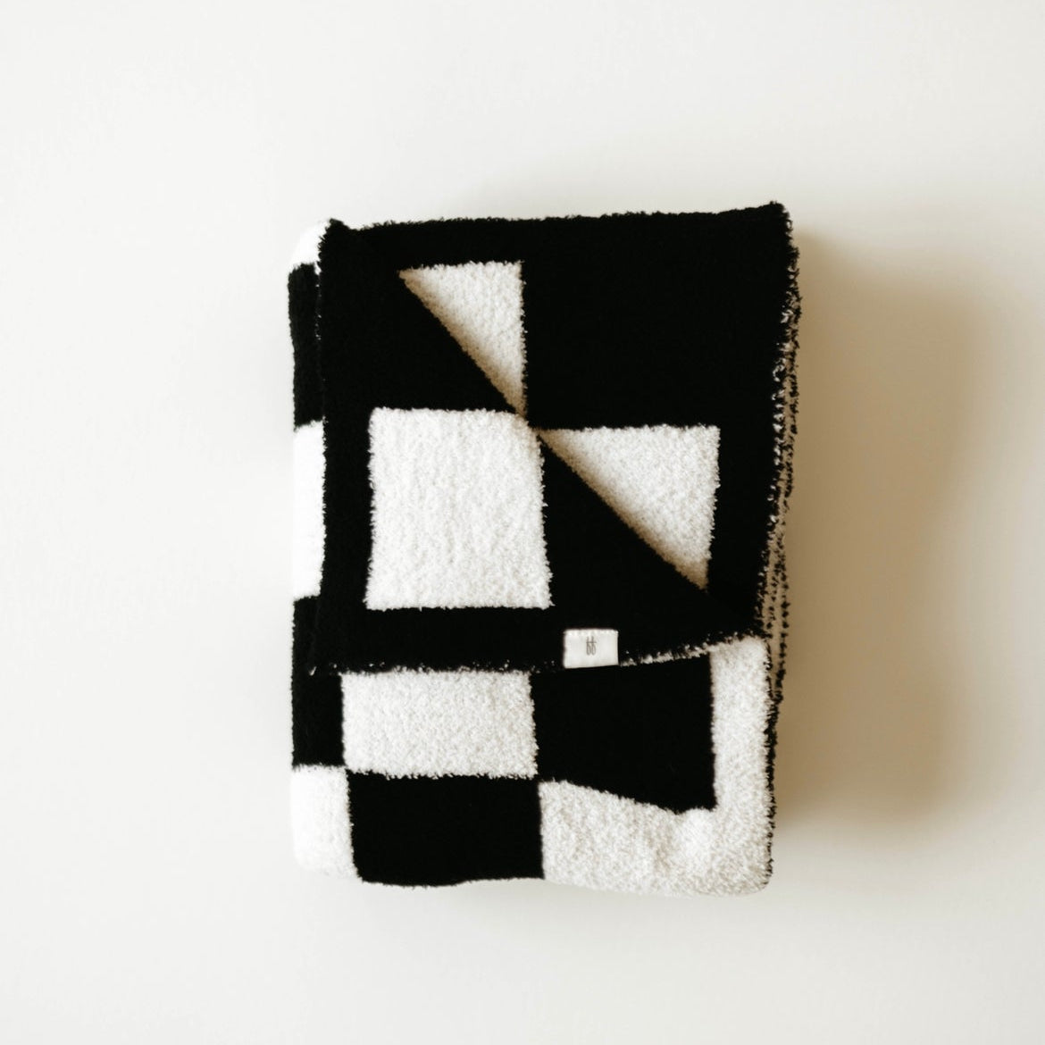 Plush Blanket  | Black &amp; White Checkerboard