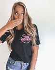 F-Bomb Kinda Mom Tee - Black w/ Pink Print