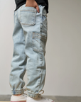 Cargo Denim Jogger - Light Wash