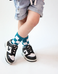 Socks - Teal Check