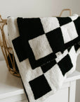 Plush Blanket  | Black & White Checkerboard