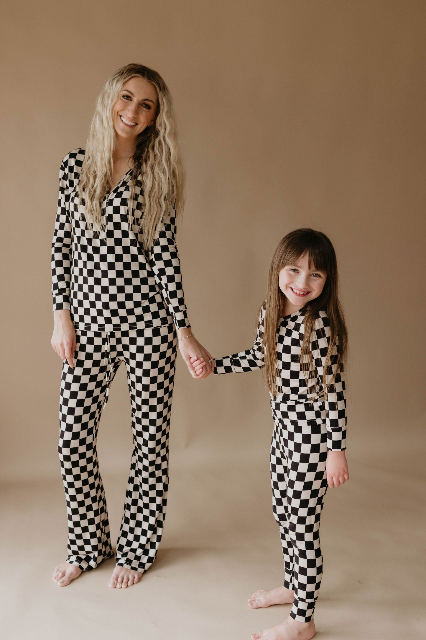 Black Checkered | Bamboo Two Piece Pajamas