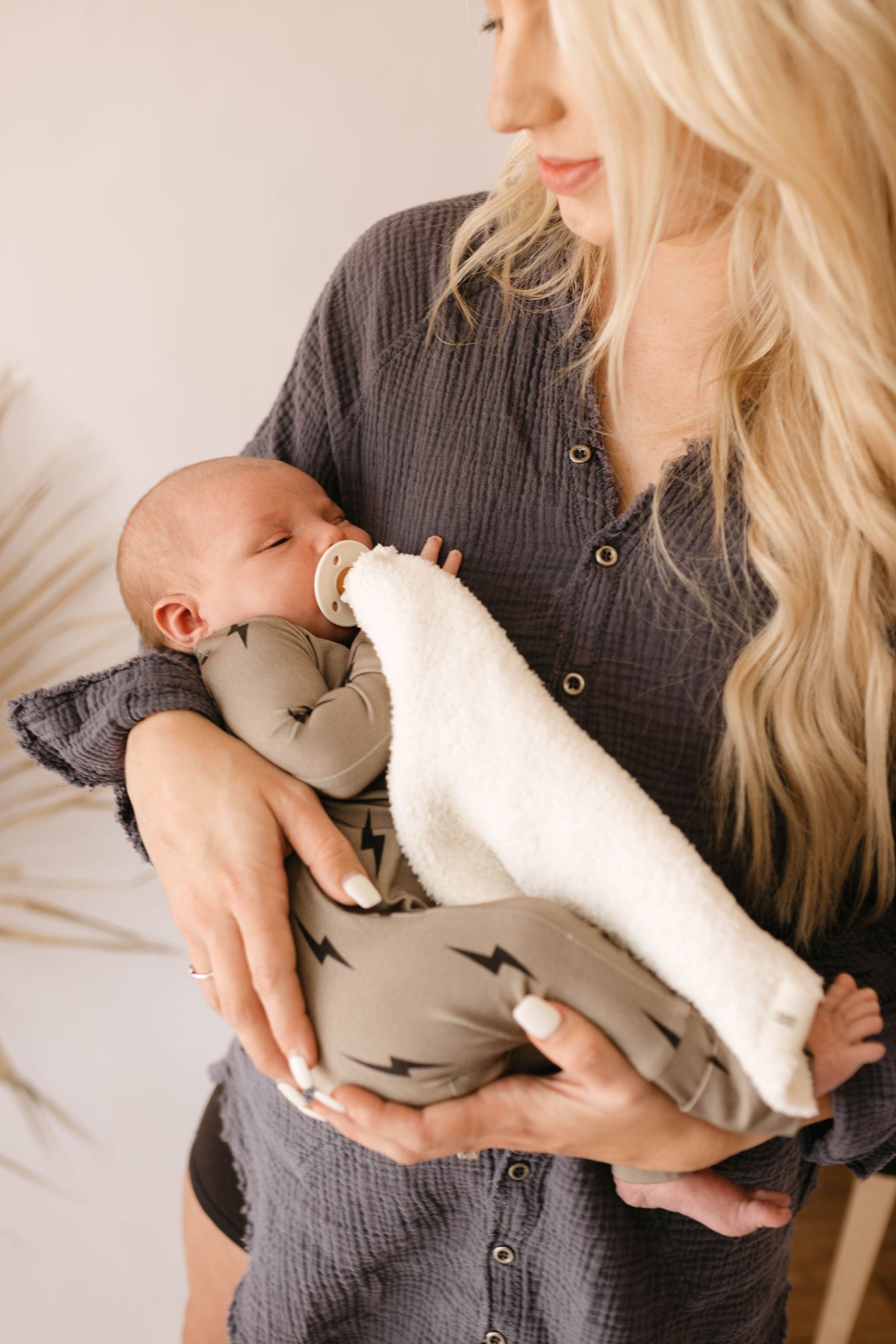 Bamboo Zip Pajamas | Brown &amp; Black Lightning Bolt