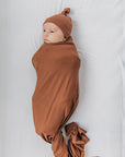 Rust Bamboo Stretch Swaddle