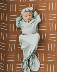 Mustard Mudcloth Muslin Crib Sheet