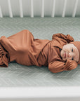 Desert Sage Muslin Crib Sheet