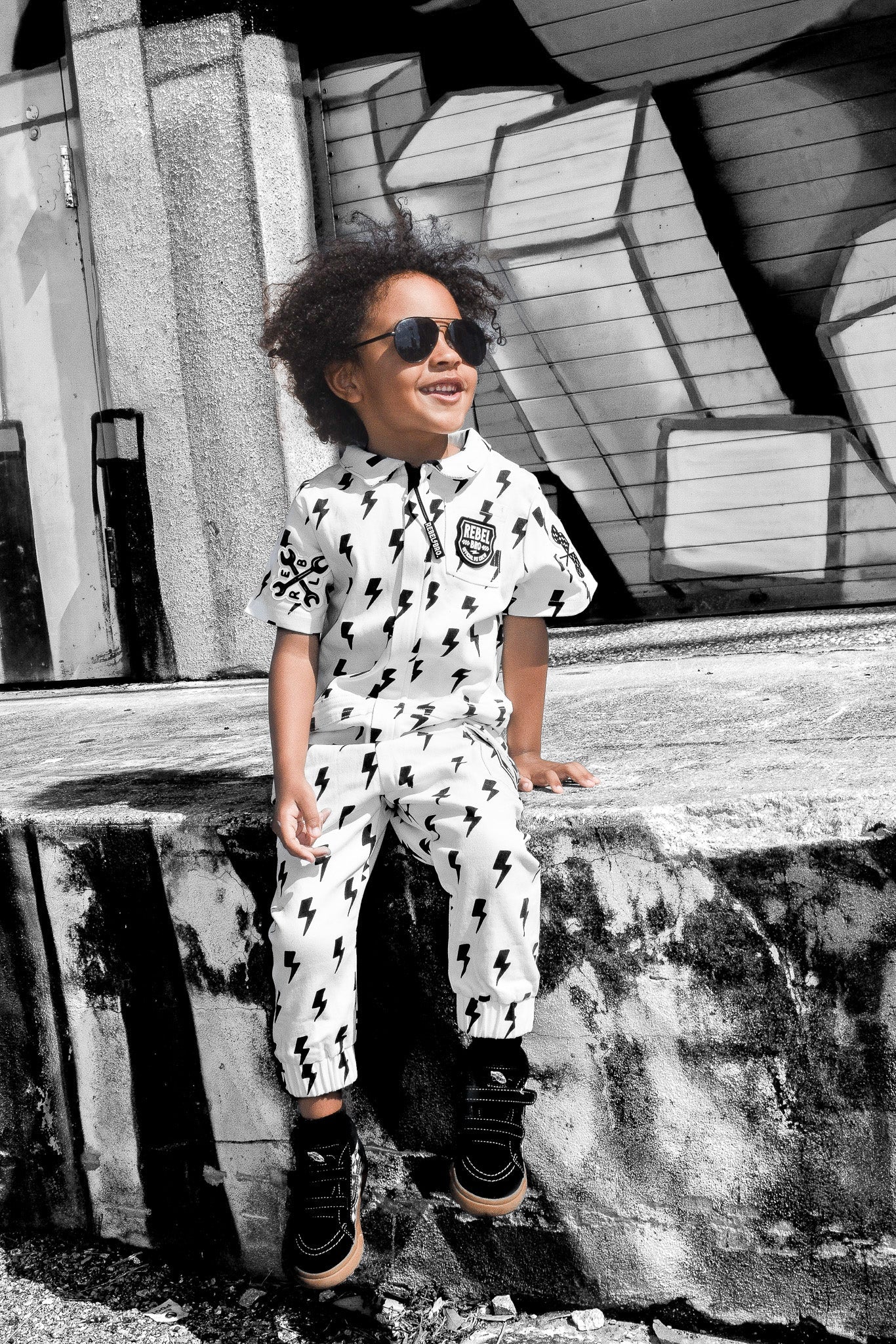 Pit Crew Romper in Bowie