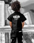 Pit Crew Romper in Black