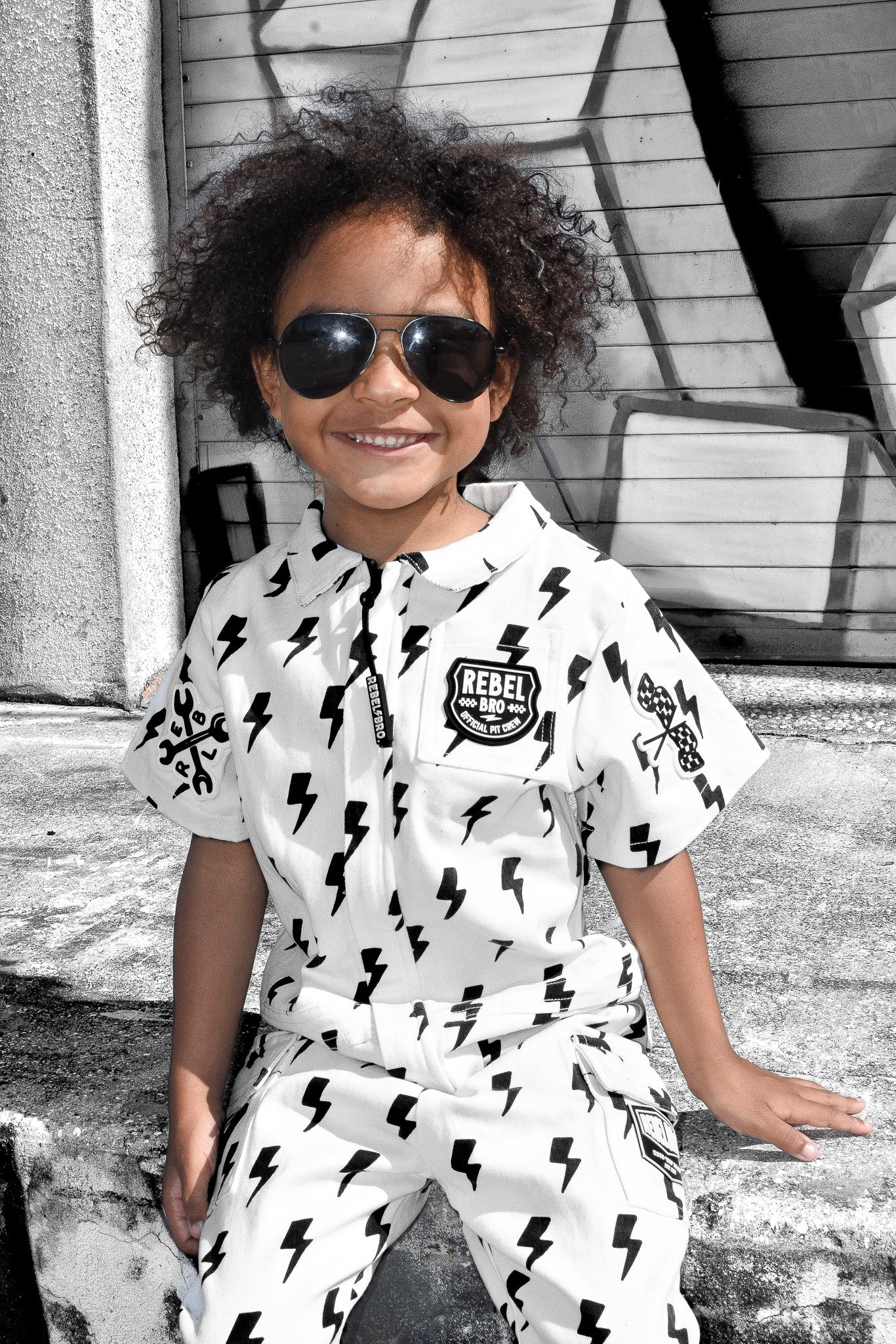 Pit Crew Romper in Bowie