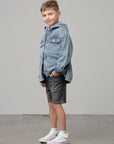 Straight Denim Short - Black