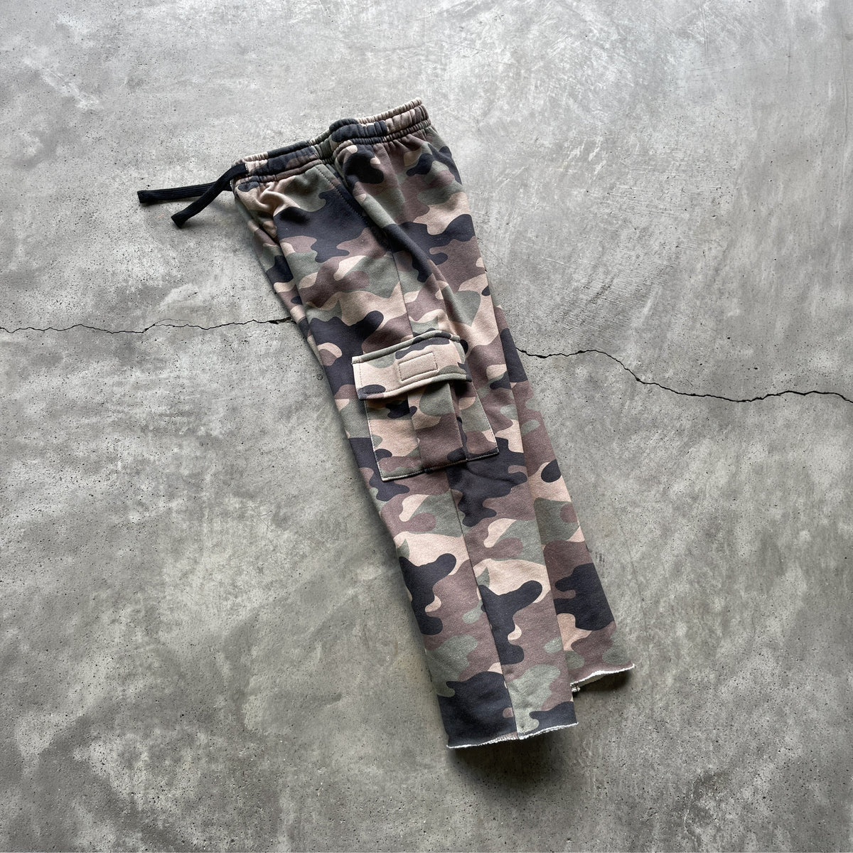 Raw Cut Camo Sweatpants
