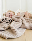 WAFFLE KNIT RECEIVING BLANKETS