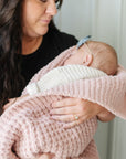 WAFFLE KNIT RECEIVING BLANKETS