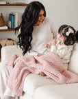 WAFFLE KNIT RECEIVING BLANKETS