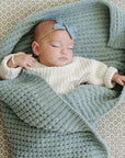WAFFLE KNIT RECEIVING BLANKETS