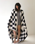 Plush Blanket  | Black & White Checkerboard