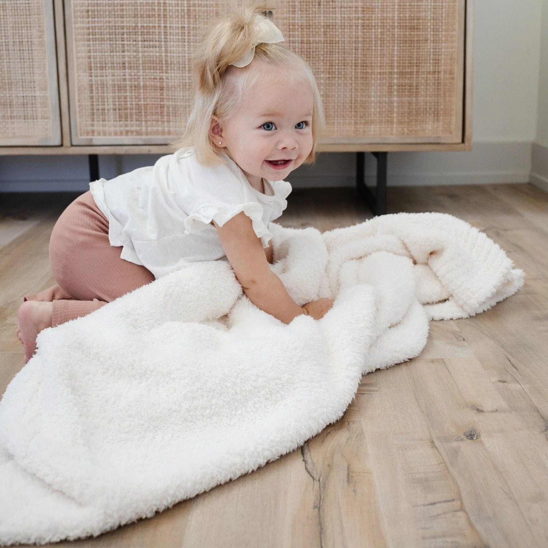 Saranoni Bamboni Receiving Blanket - Ivory