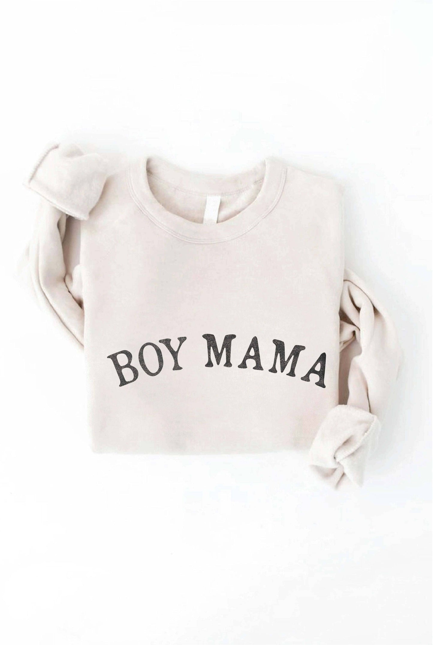 BOY MAMA Graphic Sweatshirt: S / HEATHER DUST