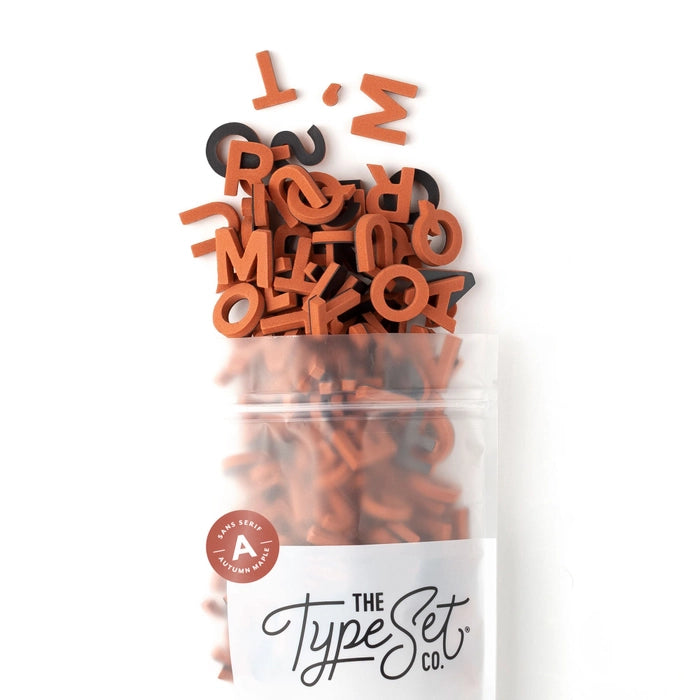 The Type Set Co. Soft Magnetic Letters 1" - Autumn Maple