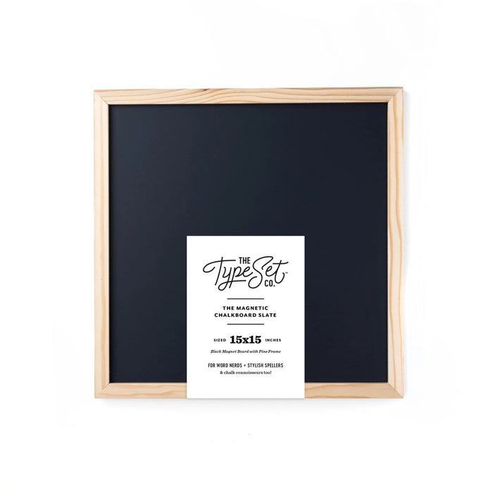 The Type Set Co. 15x15 Magnetic Letter ChalkBoard