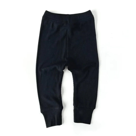 Little Bipsy Ribbed Leggings - Black