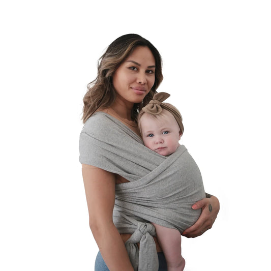 Mushie Baby Wrap - Grey Melange