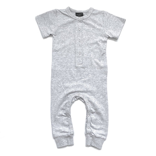 Little Bipsy Snap Romper -  Grey