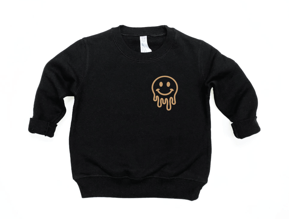 Drippy smiley online face sweatshirt