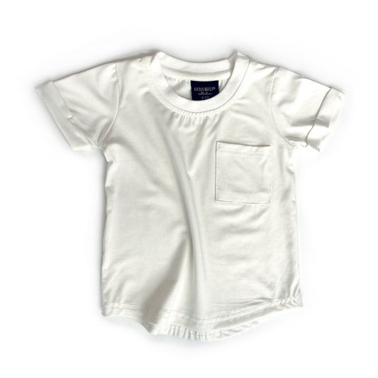 Little Bipsy Short Sleeve Pocket Tee - Off White