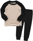 Bamboo Beige + Black Pajamas